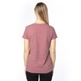 thumbnail image 2 of T-Shirt à Manches Courtes Col en V pour Femmes - Marron Chiné - S, 2 of 3