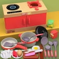 thumbnail image 4 of Rbaofujie Cuisine Maison Jouet pour Enfants Ensemble de Cuisine 33 Pcs Ensemble de Cuisine pour Jeu d'Imitation avec Surface de Cuisson Interactive Accessoires Réalistes Aliments de Jeu Jouet Éducatif pour Garçons Filles 3+, 4 of 6
