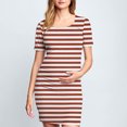 thumbnail image 1 of Ovzne Robes Grande Taille pour Femmes Courbes Robe Femme Jupe de Maternité Plissée Imprimée à Manches Courtes Col Rond Mi-Mollet Robe d'Été Manches Courtes Imprimée Liquidation, 1 of 6