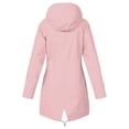 thumbnail image 4 of XZNGL Women Solid Rain Jacket Outdoor Plus Size Waterproof Hooded Windproof Loose Coat, 4 of 9