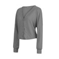 thumbnail image 4 of Cardigan pour Femmes Chandail Mode Femmes Uni Col en V Boutons Décontracté Extensible Tricoté Chandail Cardigan Manteau, 4 of 9