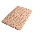 thumbnail image 1 of Hi,Fancy Embossed Bath Mat Quick-Drying Solid Color Shower Absorbent Bathroom Rug Large Kitchen Washroom Door Bathmat Kids Safety Light Brown 45x70cm, 1 of 6