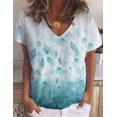 thumbnail image 1 of Nouveau T-shirt à Manches Courtes à Imprimé Floral pour Femmes, 1 of 1