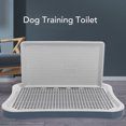 thumbnail image 3 of Dog Potty, Chew Resistant Plastic Mesh Design Easy Cleaning Dog Training Toilet with Wall Column Removable 51x38x6cm Portable Pet Training Tray for Small and Medium Dogs, 3 of 7