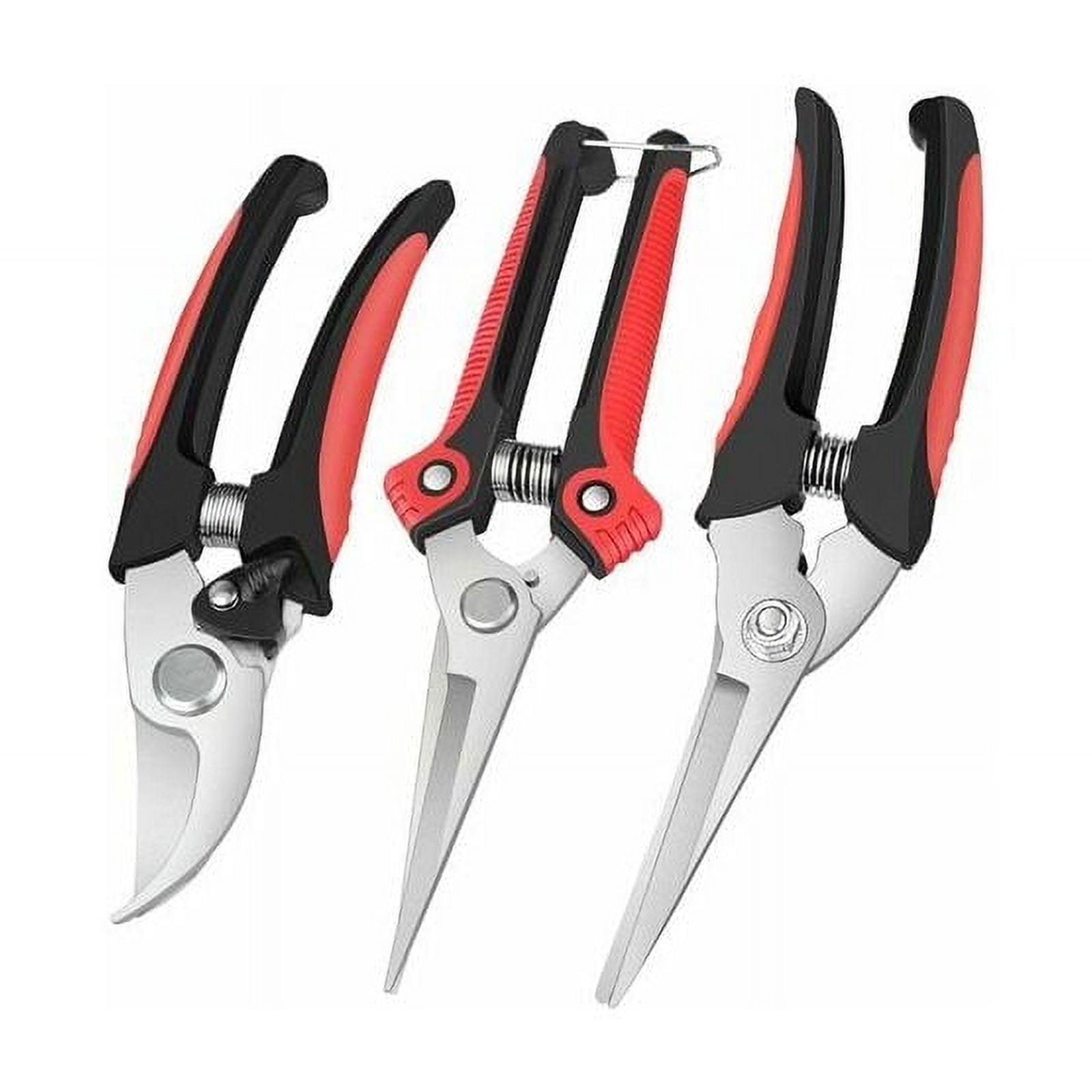 Titanium Coated Pruning Shears, Compound Action for Increased Force, Shock Absorbing Spring Reduces Fatigue, Ultra Sharp Blades Guarantee Smooth Cuts, Perfect for Heavy Duty Gardening Tasks