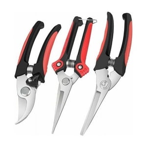 Titanium Coated Pruning Shears, Compound Action for Increased Force, Shock Absorbing Spring Reduces Fatigue, Ultra Sharp Blades Guarantee Smooth Cuts, Perfect for Heavy Duty Gardening Tasks