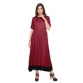thumbnail image 4 of Moomaya Robe Plissée Imprimée Tunique à Manches au Coude Tenue d'Été Kurti pour Femmes, 4 of 5