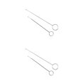 thumbnail image 1 of Baohd Stainless Steel Crochet Hook Portable Hand Held Ergonomic Professional Reusable Sewing Shop Weaving Needles Tool Long and Short 2Set, 1 of 6
