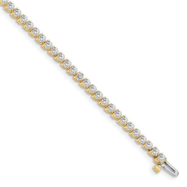 Quality Gold X2837 14K Yellow Gold Diamond Tennis Bracelet Mounting