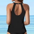 thumbnail image 4 of High Neck Tankini Top Backless Bathing Suit for Women Key Hole Swimsuit Swim Top Only, 4 of 6