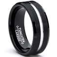 thumbnail image 1 of 8MM Two Tone  High Polish / Matte Finish Men's Tungsten Ring Wedding Band, 1 of 4