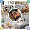 thumbnail image 3 of Happy Halloween Tablecloth Waterproof Spillproof Tablecolths Table Covers Pumpkin Skull Bat Spider Rectangle Table Cover for Halloween Background Indoor and Outdoor Birthday, 3 of 5