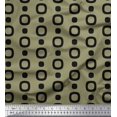 thumbnail image 1 of Soimoi Green Poly Georgette Fabric Square Geometric Print Sewing Fabric Yard 52 Inch Wide, 1 of 3