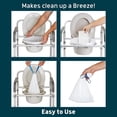 thumbnail image 4 of Lunderg Commode Liners with Absorbent Pads - Value Pack Medical Grade 150 Count Universal Fit - Disposable Bedside Commode Liners and Pads for Adult Commode Chairs, Portable & Camping Toilet Bags, 4 of 10