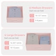 thumbnail image 3 of Eastvita Multifunctional Drawer Tower Spacious 10-Drawer Storage with Fabric Pockets Hooks Sturdy Steel Frame for Reliable Use, 3 of 7