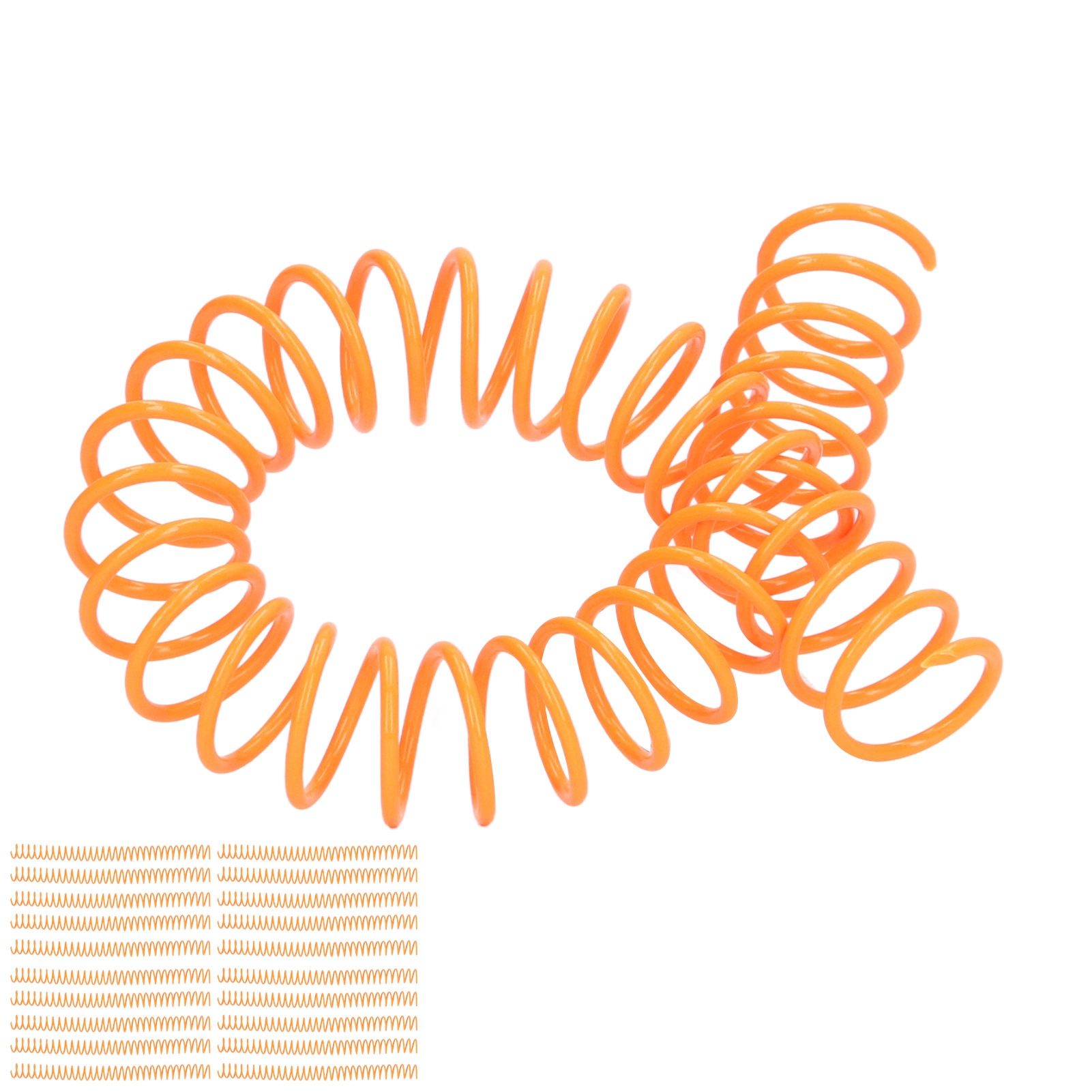 Binding Spirals, Aging Resistant Plastic Spiral Binding Coils 20Pcs Manual Bound  For A4 A5 Notebook Orange