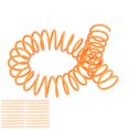 thumbnail image 1 of Binding Spirals, Aging Resistant Plastic Spiral Binding Coils 20Pcs Manual Bound  For A4 A5 Notebook Orange, 1 of 8