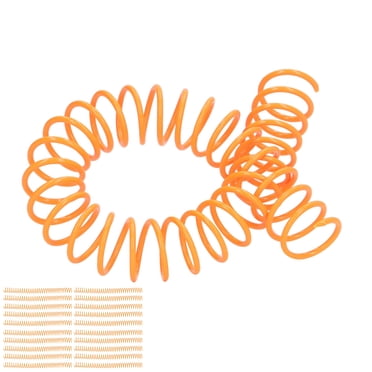 Spirales de Liaison, Anti-Décoloration 30 Trous Forte Adhérence Réutilisable Résistant à la Rouille 20 Pcs Compilation Facile Spirales en Plastique pour Carnet A4 A5 Orange
