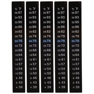 Stick On Temperature Strip Thermometer Strip Assorted Color 5pcs 5.1x0.7in