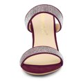 thumbnail image 2 of BLISSFUL STEP Sandales Mules à Talon Aiguille Haut à Bout Ouvert pour Femmes avec Strass, 2 of 6