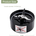 thumbnail image 4 of 2-pack Cross Blade Blender Replacement Parts Work with Magic Bullet 250w Blenders Model MB1001 Series, Black, 4 of 5