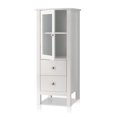 thumbnail image 3 of FCH Nordic Simple MDF Spray Paint Single Door Two Drawer Bathroom Cabinet White, 3 of 9