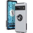 thumbnail image 1 of KOMI for Google Pixel 7 Case, Slim Fit Shockproof Protective Case for Pixel 7, Military-Grade Drop Protection with Ring Kickstand [Magnetic Car Mount Feature] Case for Google Pixel 7-Silver, 1 of 5