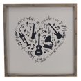 thumbnail image 5 of Instruments de Musique en Forme de Cœur Carrés Décoration Murale en Bois, 5 of 5