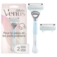 thumbnail image 2 of Gillette Venus for Pubic Hair and Skin, Women's Razor Handle + 2 Blade Refills, 2 of 12