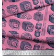 thumbnail image 2 of Soimoi Rayon Fabric Grains & Fish Food Print Fabric by Yard 56 Inch Wide, 2 of 3