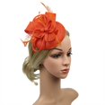 thumbnail image 2 of Pince à Cheveux Faite à la Main pour Femmes, Fascinateur de Mariage Décontracté, Orange (Taille Unique), 2 of 7