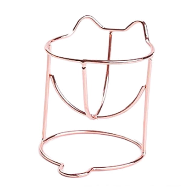 Cat Shape Metal Empty Makeup Puff Holder Spinge Stand Sponge Bracket Cosmetic Puff Display Stand Beauty Holder