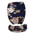 thumbnail image 1 of Split Office Chair Covers Stretch Computer Rotating Chair Slipcover ~ Style 8 Floral-Navy, 1 of 6
