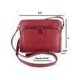 thumbnail image 4 of CTM®  Leather Shoulder Bag Purse with Side Organizer (Women's), 4 of 4