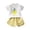 Yellow, variant on dmqupv Cowgirl Outfits For Girls Girls Short Sleeve Shorts Suit Comfortable Fashion Cartoon Fruit Plaid Print Children Two Piece Suit Red,Size for 12-18 Months