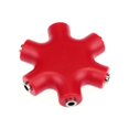 thumbnail image 4 of Snowflake earphone 3.5hexagonal one quarter earphone splitter audio adapter splitter 5 plug [red], 4 of 9