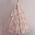thumbnail image 1 of CEHVOM Robe Vintage Gothique de Cour pour Femmes, Jupe à Volants en Dentelle, 1 of 6