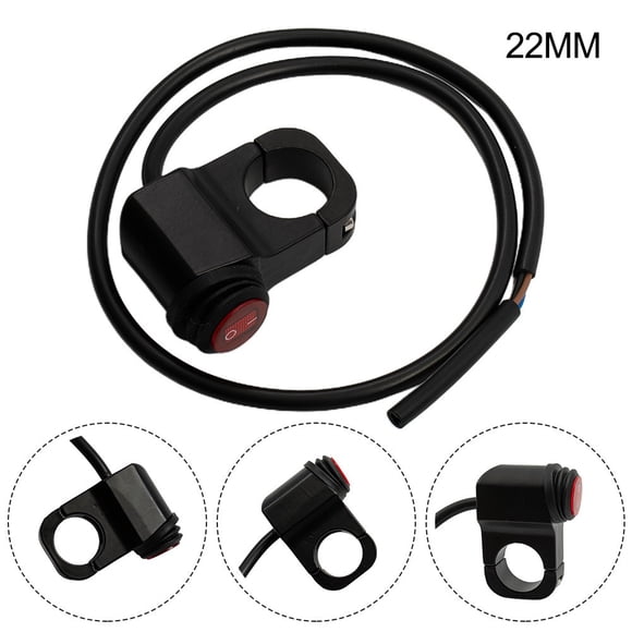 Guidon de Vélo en Aluminium Quad ATV Interrupteur LED Bouton Basculant 12V Universel