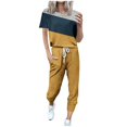 thumbnail image 2 of SDNall Ensemble de Sport Décontracté pour Femmes, Coupe Ample, Manches Courtes, 2 of 9