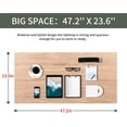 thumbnail image 2 of BestOffice Modern Computer Desk for Home Office, Writing Study Table with Metal Frame, White, 2 of 9