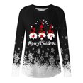 thumbnail image 2 of Hauts de Noël pour Femmes Haut à Imprimé de Noël pour Femmes Col Rond Manches Raglan Manches Longues Haut à Manches avec Passe-Pouce Hauts de Noël pour Femmes, 2 of 5