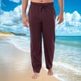 thumbnail image 2 of Miqool Men's Soft Pajama Pants Yoga Lounge Pants Sleep Pj Bottoms Sleepwear with Drawstring & Pockets, Open Fly, 2 of 8