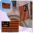 thumbnail image 4 of Drapeau d'Halloween à Rayures 3 X 5 Pi Grand Drapeau de Maison Fête Cour Décoration Extérieure Décorations d'Halloween, 4 of 9