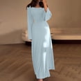 thumbnail image 2 of Yuyuzo Spring Dresses for Women 2025 Long Sleeve Crewneck Sweater Dress Ribbed Knit Flowy A Line Maxi Dresses, 2 of 5