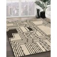 thumbnail image 3 of Ahgly Company Tapis d'Intérieur Lavable à la Machine, Carré, Transitionnel, Beige Blé, Tapis de Zone, 4 Pieds Carré, 3 of 7