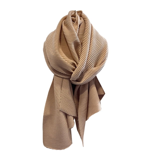 Unatoiry Foldable Women S Scarf Classic Easy To Clean And Maintain Warm Solid Color Large Thick Scarf khaki