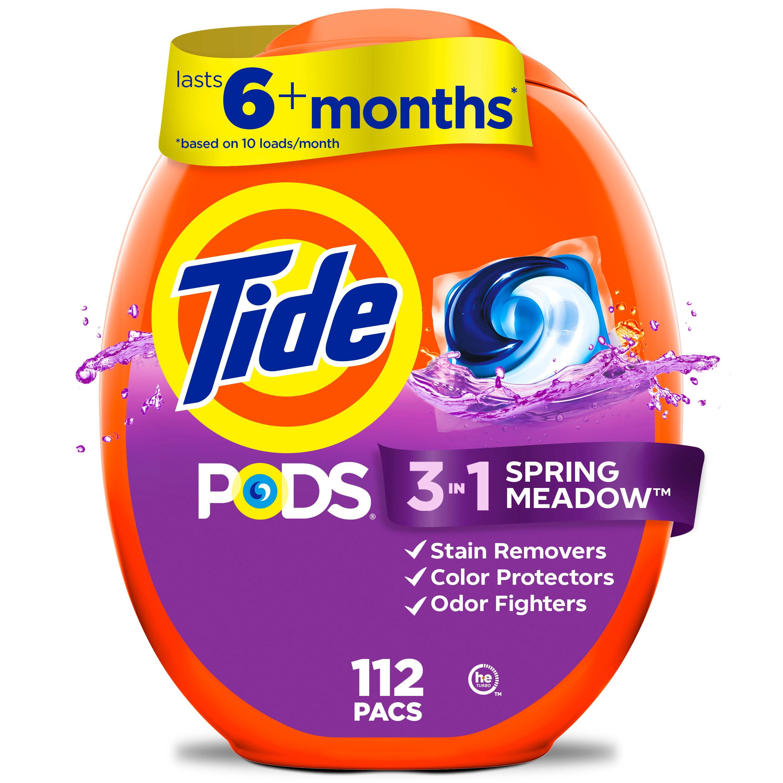 Tide PODS Laundry Detergent Pacs, Spring Meadow Scent, 112 Count