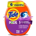 thumbnail image 1 of Tide PODS laundry detergent pacs, 3-in-1 Stain Remover, Odor Fighter, Color Protector, HE compatible, Spring Meadow Scent, 112 Count, 1 of 24