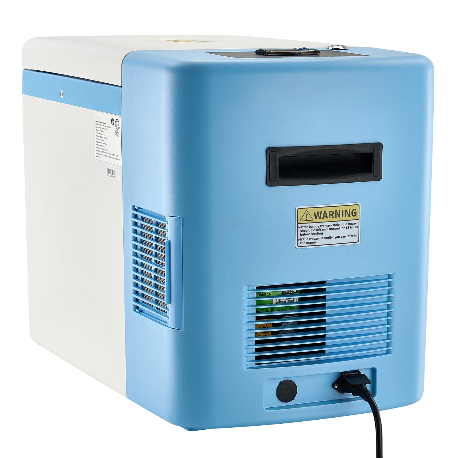 KFFKFF Ultra Low Temperature Freezer, 25 L, −40 ℉ to −123 ℉ Adjustable Temp Range, with Digital Display, 304 Stainless Steel Liner