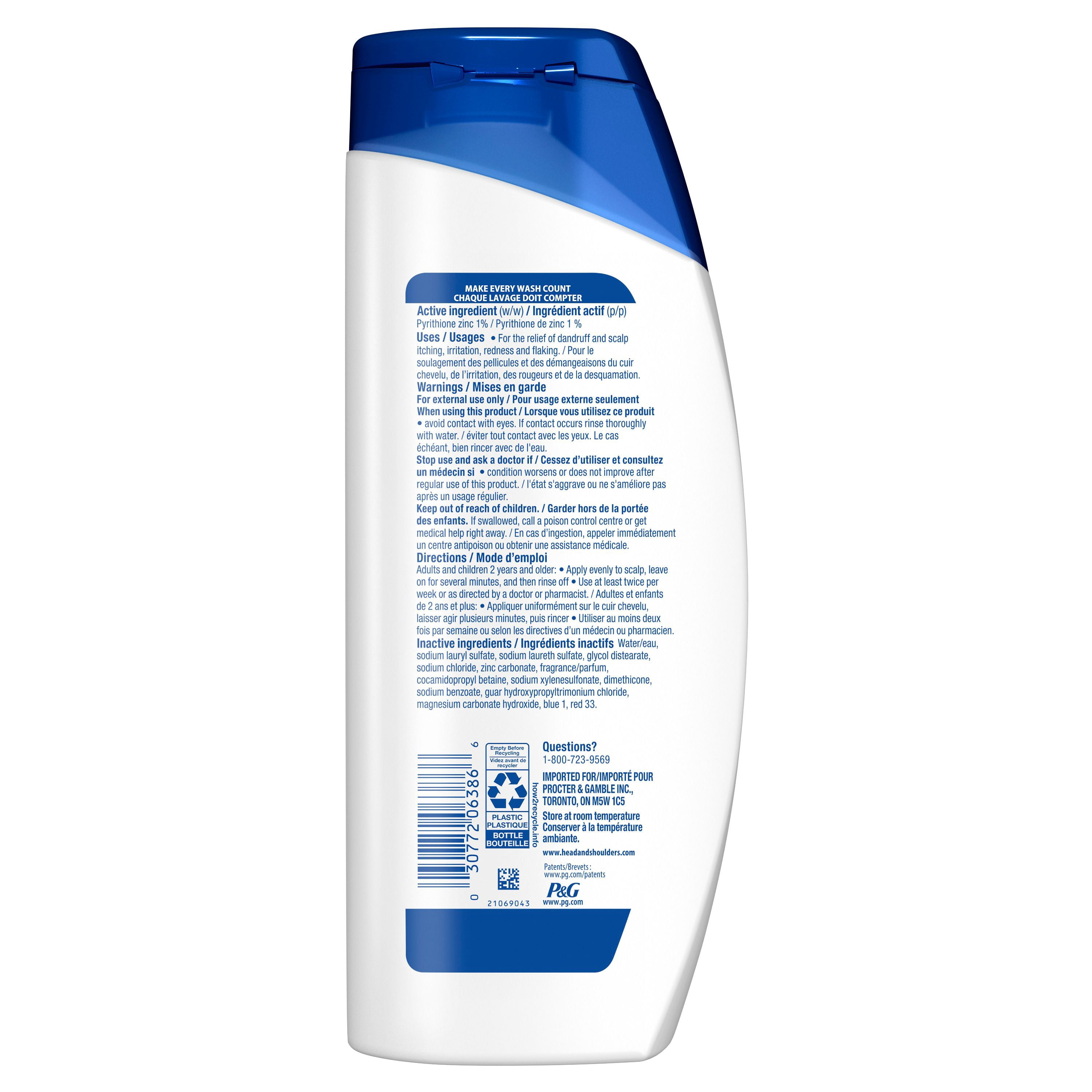 Head & Shoulders Old Spice Pure Sport Shampooing Antipelliculaire pour Hommes
